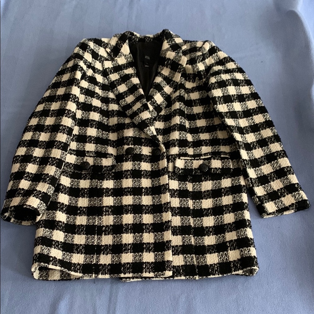 River Island Monochrome Checkered Blazer
